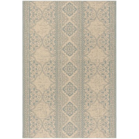 Safavieh 5 ft. 1 in. x 7 ft. 6 in. Linden 100 Bohemian Medium Rectangular Area Rug Aqua & Cream LND174K-5